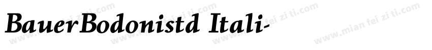 BauerBodonistd Itali字体转换